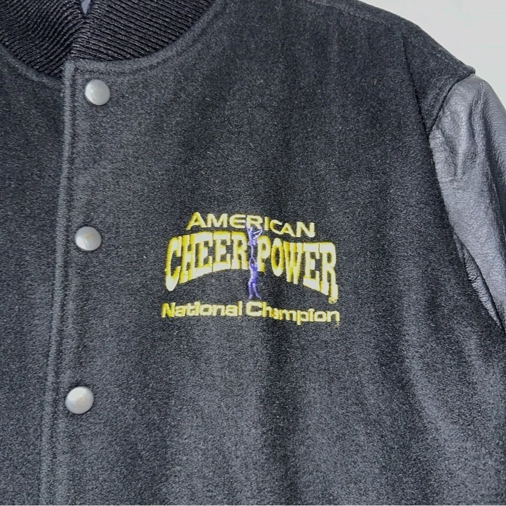 Dehen Youth Genuine Leather & Wool American Cheer Power National Champion Jacket